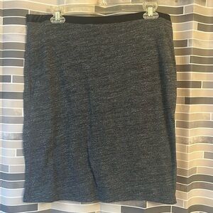 Express NWOT Cotton & Polyester Back Slit Zip Grey Skirt